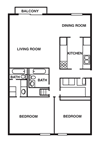 2 Bedroom/2 Bathroom